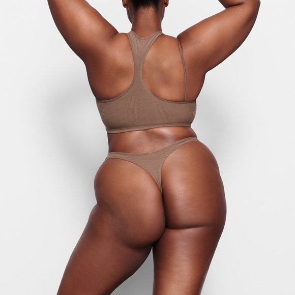 SKIMS Soft Lounge Cut Out Thong Lot of‎ 2 Marble Oxide Modal Blend 4X - Picture 8 of 15